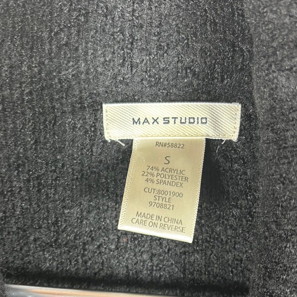 Max Studio > Oversized Colorblock Open Front Cardigan Small - Picture 2 of 7